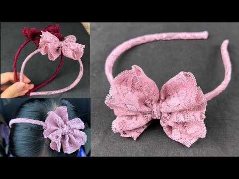 Beautiful Headband. How to make Lace fabric Headband. DIY Headband.