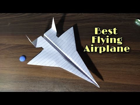 Best Flying paper Airplane ORIGAMI  | How to make a best flying Airplane Easy | Full Tutorial