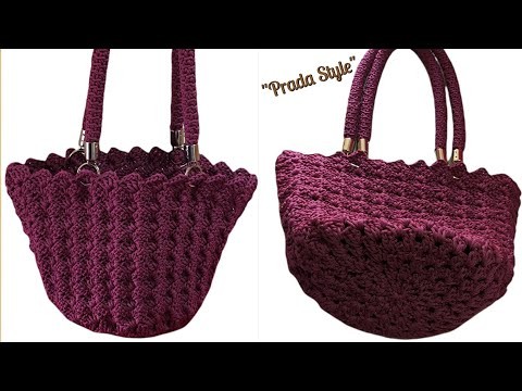 Borsa all'uncinetto "Prada Style" Tutorial