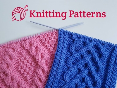 Collection of different knitting stitches to use in your own projects