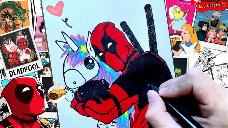 COMO DESENHAR O DEADPOOL Desenhando e Pintando Deadpool #speeddrawing #painting #drawing #art