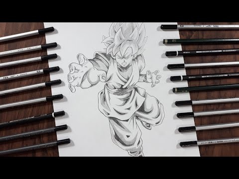 COMO DIBUJAR A GOKU BLACK SSJ ROSE DRAGON BALL - DIBUJANDO ANIME GOKU