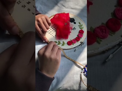 Couple embroidery calendar hoop tutorial for wedding gift