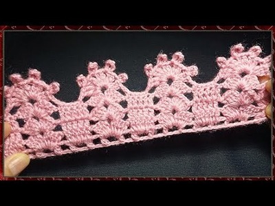 Crochet Puntilla Facil y Simple Para Principiantes. Borde Para Toallas Paso a Paso