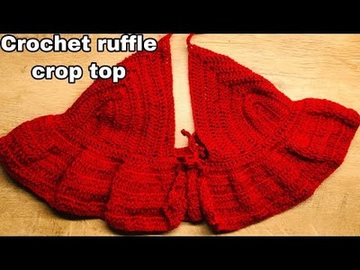 Crochet ruffle crop top go beginners
