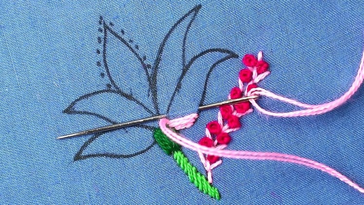 Cute all over flower embroidery design for dress - easy and beautiful hand embroidery dress design