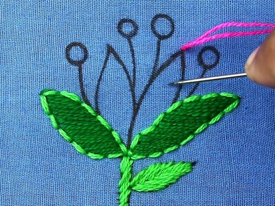 Cute flower all over design for dress - amazing hand embroidery beautiful flower pattern