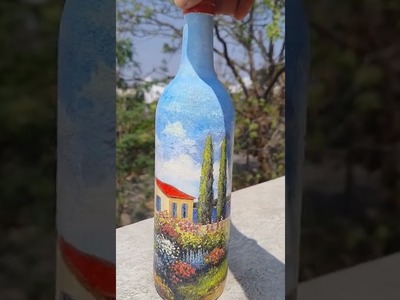 Decoupage bottle art