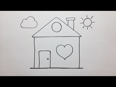 Dessin facile | comment dessiner une maison facilement etape par etape | dessin kawaii | dessins