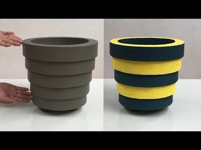 DIY Beautiful Flower Pot Ideas From Cement  For Your Houseplants