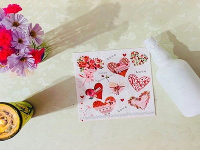 DIY Ideas For Valentine's Day | Bottle Art | #diy #art #bottleart #homedecor #valentinesday #roseday