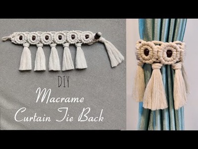 DIY Macrame Curtain Tie Back | Step by Step Tutorial