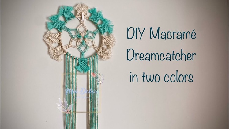 DIY Macramé Two-Color Dreamcatcher