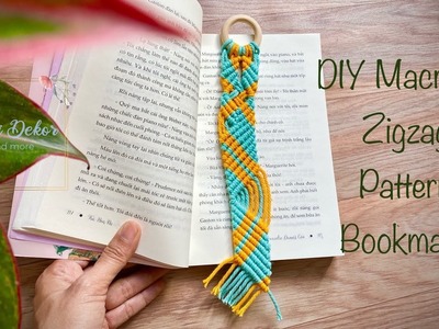 DIY Macramé Zigzag Pattern Bookmark