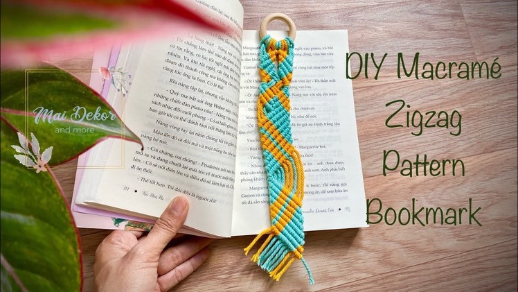 DIY Macramé Zigzag Pattern Bookmark