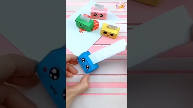 Diy mini tissue paper box. DIY. #tissue. Emoji tissue box. Fairy Crafts. Comment below epi - 5