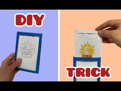 DIY TRICK with SUNDROP fnaf changes colour magically - paper craft illusion easy to make