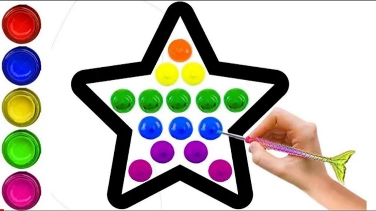 Drawing a picture star POP IT.best star children