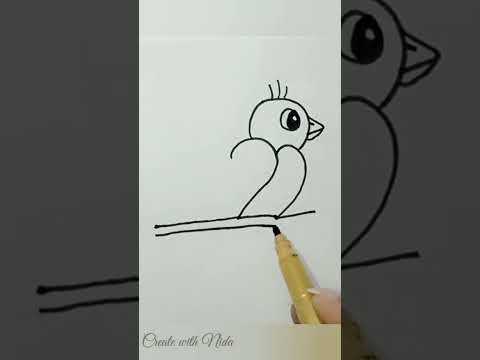 Drawing Idea You Should Try || Turn number 2 into Bird || Easy Bird Drawing - tutorial