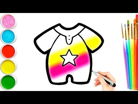 Drawing Shirt for Kids | Step by Step | Easy Colors Draw for Kid | Menggambar Kemeja untuk Anak-anak