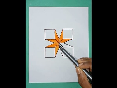 Easy 3D Drawing.How To Draw A 3D Picture On Paper.#short #shorts #3dart #drawing