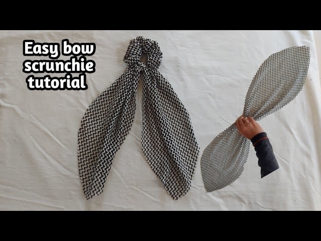 Easy bow scarf scrunchie tutorial.DIY scrunchie.hair scarf.yumnas world