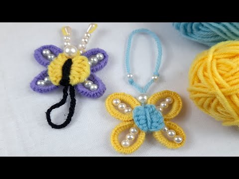 Easy Hand Embroidery Butterfly | Butterfly Embroidery Tricks|Handmade Craft#Shorts