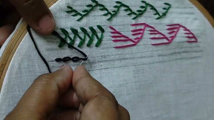 Easy Hand Embroidery for Beginners. Cable Chain Stitch. Chain Stitch Family.