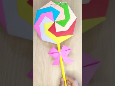 Easy handicraft Lolipop | Origami tutorial for beginners #shorts
