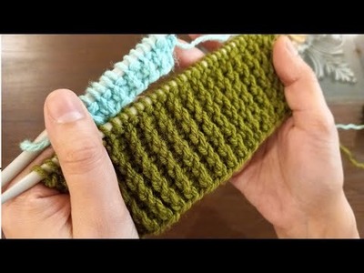 Easy Knitting Border | Simple & Easy 1 Row Repeat Border | Easy Knit Stitch Patterns for Beginners