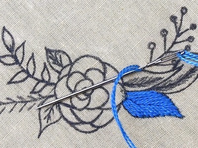 Exclusive modern hand embroidery flower design - amazing flower embroidery for beginners
