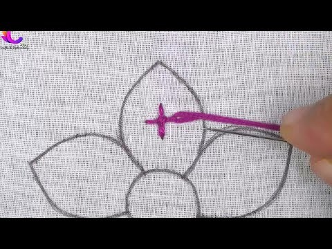 Fantasy Flower Embroidery Design with Easy Following Tutorial, New Hand Embroidery