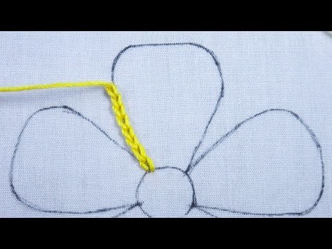 Hand embroidery amazing woven needle stitch work flower design for beginners