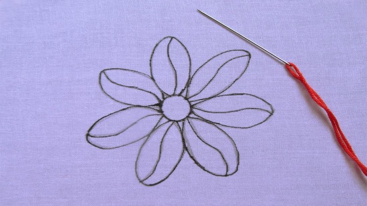Hand Embroidery Beautiful Flower Design - Hand Embroidery Designs - 103