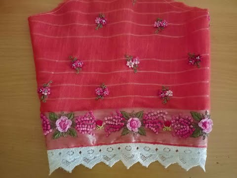 #Hand embroidery designs #Beautiful Brazilian embroidery # Embroidery on sleeves and shalwar.