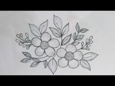 Hand embroidery: Elegant and Easy flower embroidery design l Easy embroidery for cushion cover etc