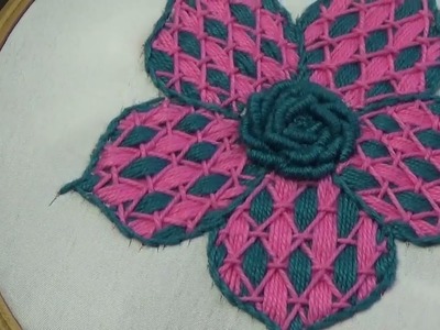 Hand Embroidery | Fantasy Flower Stitch | Bordado Fantasía | Hand Embroidery Tutorial For Beginners