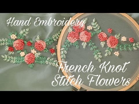 Hand Embroidery Saree with French Knot Stitch and Chain Stitch | Pastel Colour Georgette Saree Work