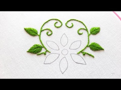 Hand Embroidery: Simple and Beautiful Flower Embroidery Design, Simple Flower Stitch Tutorial. 