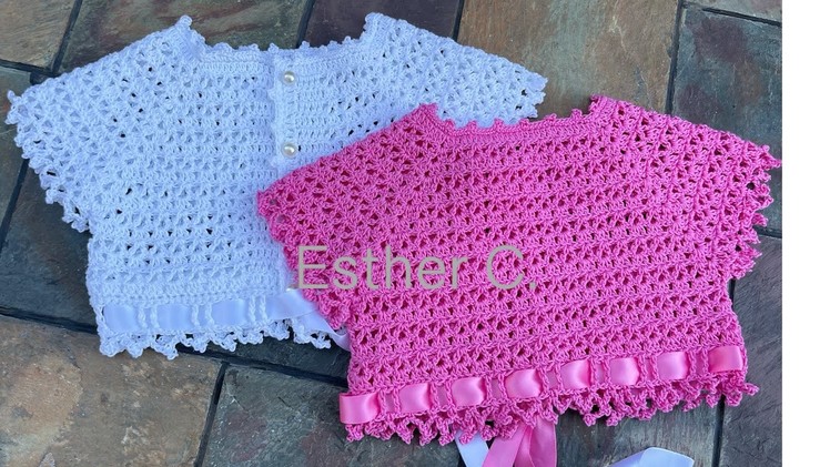 How to crochet a baby yoke step by step