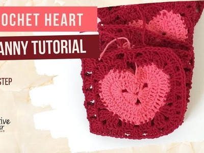 How to crochet a granny heart for beginners using magic ring! #crochetheart #crochet