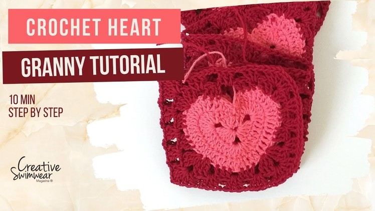 How to crochet a granny heart for beginners using magic ring! #crochetheart #crochet