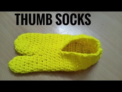 How to crochet thumb socks.finger wala socks. number 5 .#40by gitanjali's tutorial