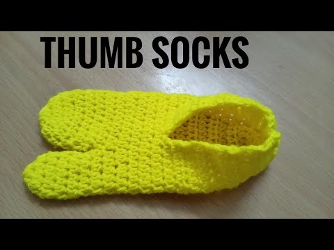 How to crochet thumb socks.finger wala socks. number 5 .#40by gitanjali's tutorial