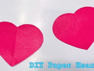 How to cut a perfect paper heart for valentine, paper heart cutting, paper heart craft,heart cutting