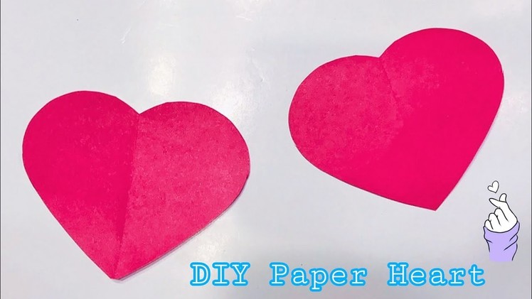 How to cut a perfect paper heart for valentine, paper heart cutting, paper heart craft,heart cutting