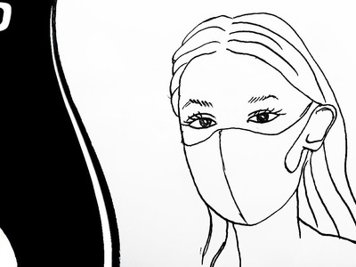 How To Draw A Beautiful Woman With A doms Mask The Easy Way Step By Step #shorts