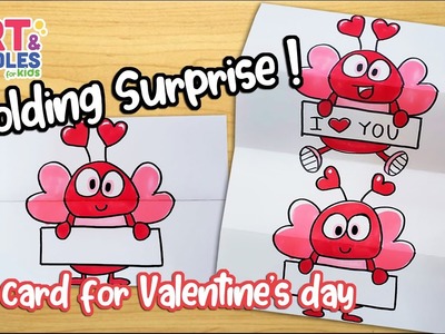 How to draw a card for VALENTINE'S DAY  |  FOLDING SURPRISE