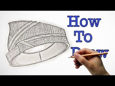 How to draw a ring step by step || Heavy ring drawing