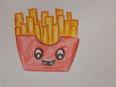 How To Draw French Fries | Easy French Fries Drawing | By A 2 Z Idea's